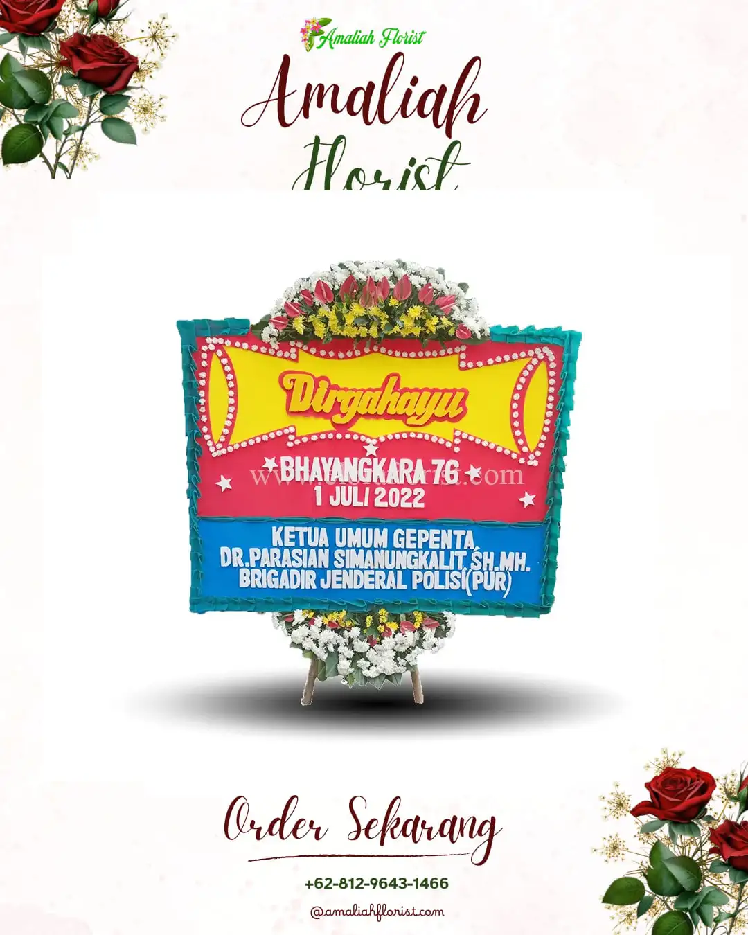 Papan Bunga HUT Ulang Tahun Lamandau